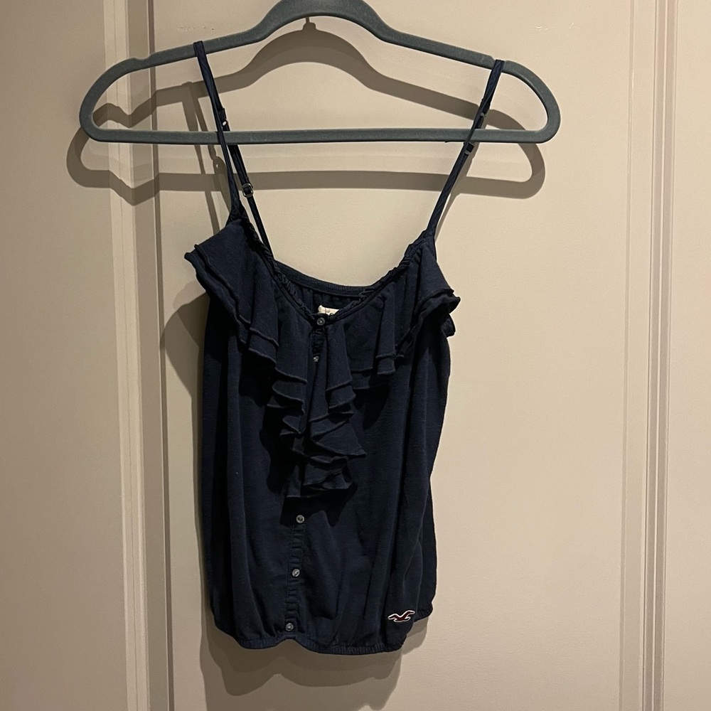 Hollister ruffle v neck cami